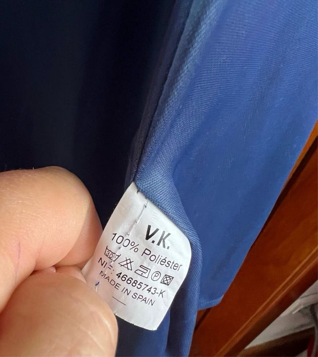 Vestido azul talla grande