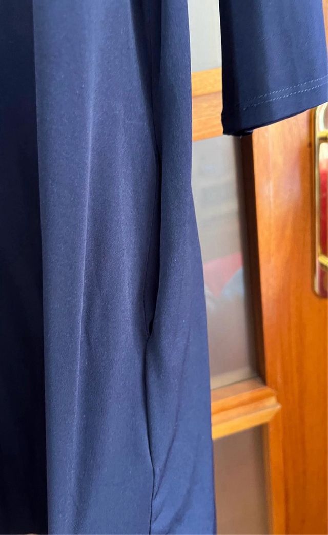 Vestido azul talla grande