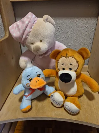 Peluche Oso Bebé Rosa con gorro y 2 más