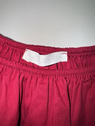 Top corto Susy Mix spalle scoperte bordeaux