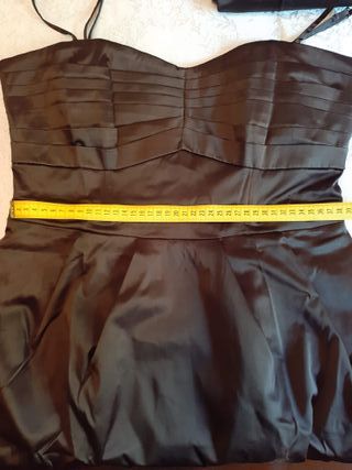 Vestido negro de raso talla L