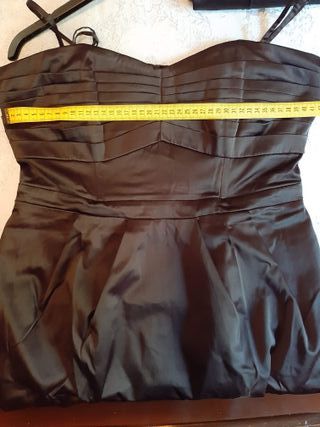 Vestido negro de raso talla L