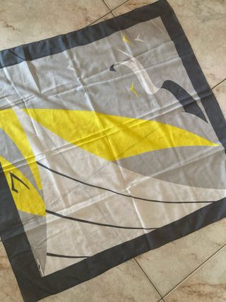 Foulard donna grigio e giallo