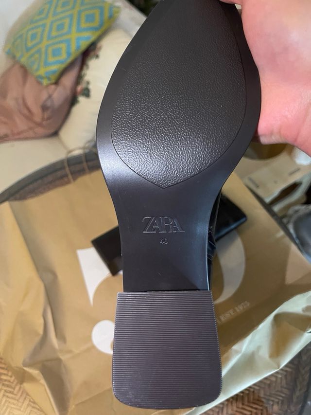Botines viral Zara Tacón Ancho Talla 37