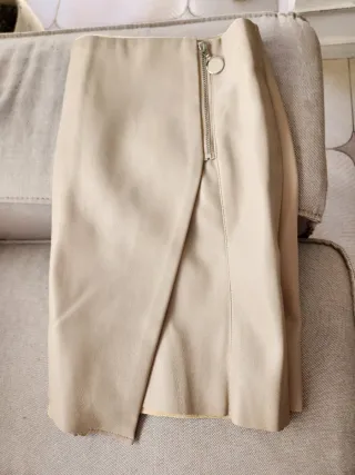 Falda Pantalón Zara Beige