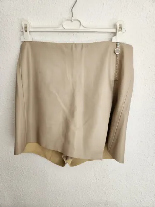 Falda Pantalón Zara Beige