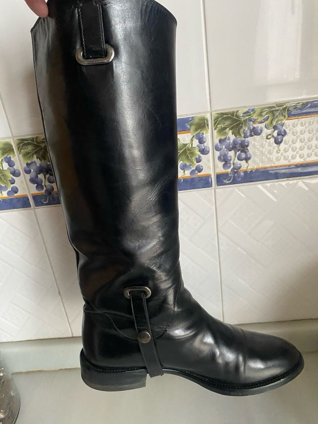 Botas de piel Marisa Rey negras
