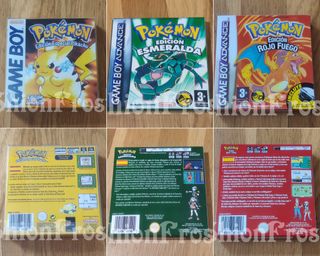 Lote 3 Cajas Pokémon Game Boy Advance
