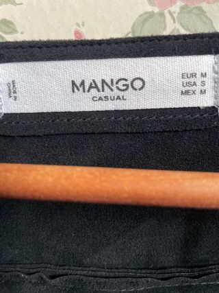 Chaqueta Mango Negra Flecos
