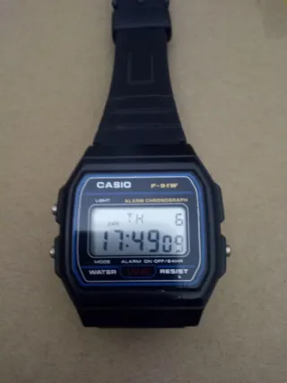 Reloj Casio F-91W Negro