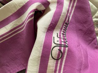 Foulard donna viola e bianco a righe