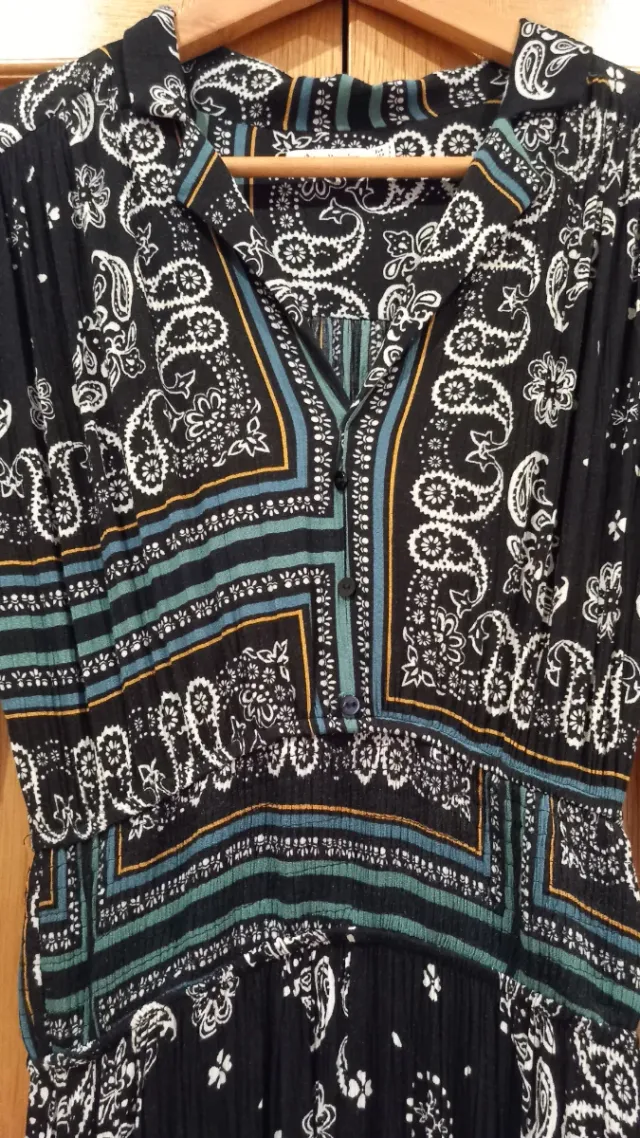 Vestido largo estampado Stradivarius