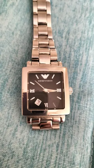 Reloj Emporio Armani Negro y Plateado