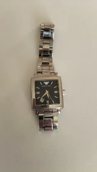 Reloj Emporio Armani Negro y Plateado