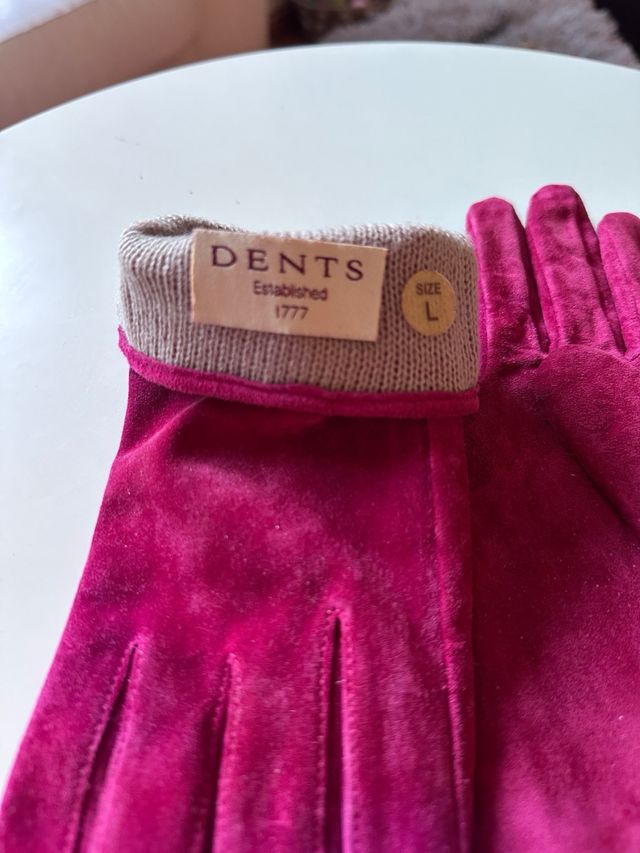 Guantes Ante Cortos Rosa Lilla