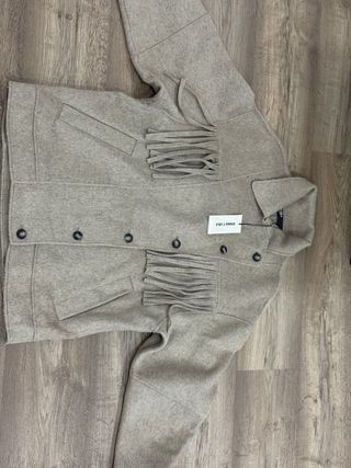 Chaqueta Bimba y Lola Beige Flecos