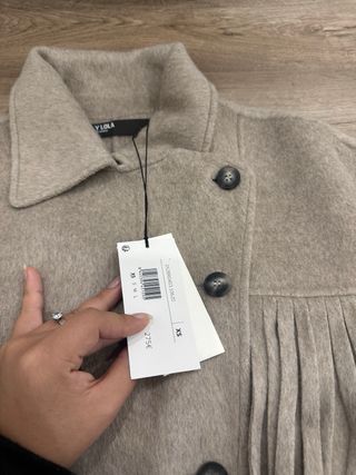 Chaqueta Bimba y Lola Beige Flecos