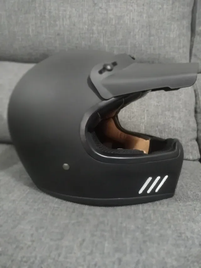 Casco Moto Astone Vintage Negro