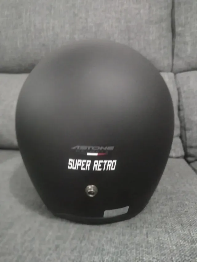 Casco Moto Astone Vintage Negro
