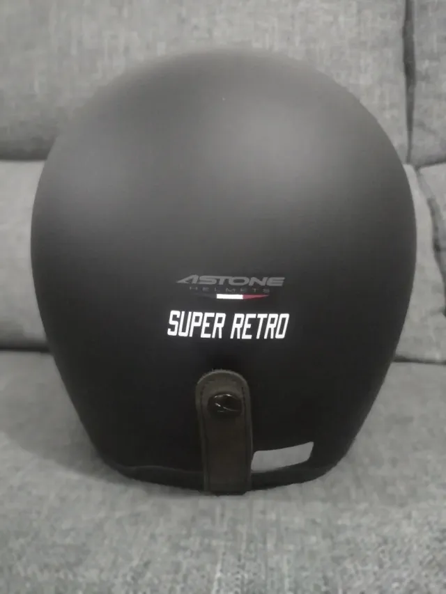 Casco Moto Astone Vintage Negro