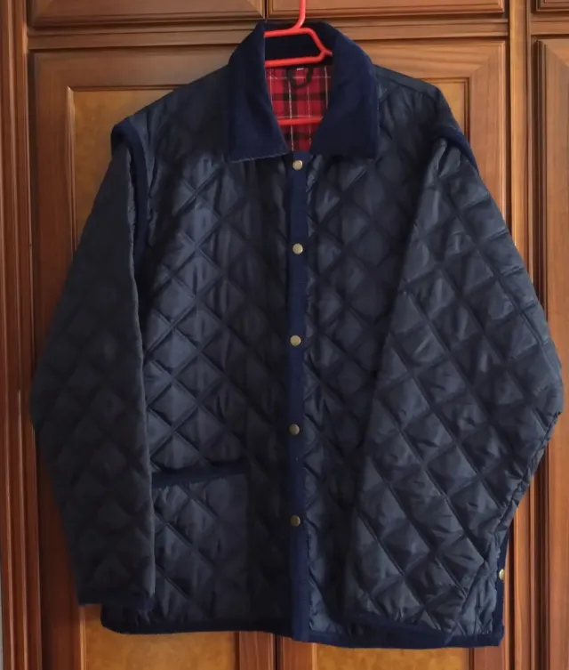 Chaqueta acolchada azul marino