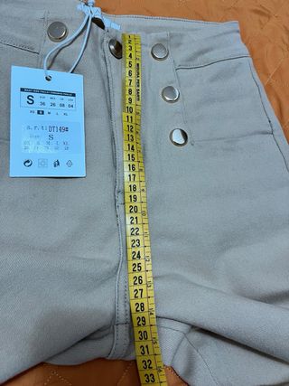 Pantaloni beige vita alta taglia S