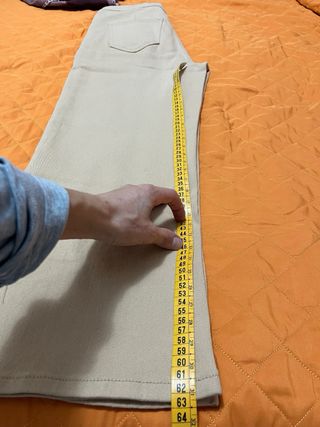 Pantaloni beige vita alta taglia S