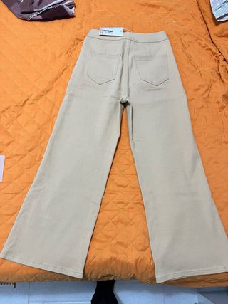 Pantaloni beige vita alta taglia S