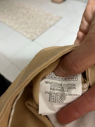 Pantaloni beige vita alta taglia S