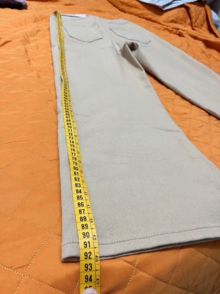 Pantaloni beige vita alta taglia S