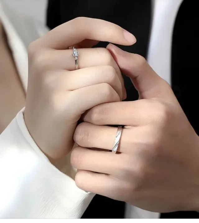 Alianzas de plata 925 ajustables