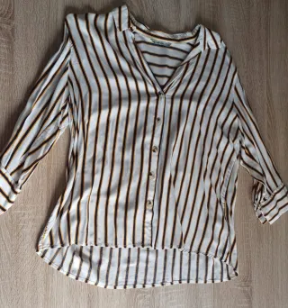 Camisa Stradivarius Mujer Rayas Multicolor