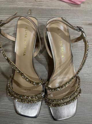 Sandalias Alma en Pena mujer plateadas