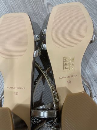 Sandalias Alma en Pena mujer plateadas