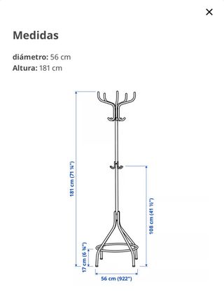 Porta abiti a piedistallo Ikea nero