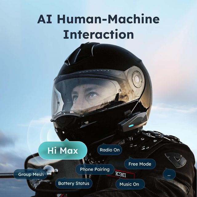 ASMAX Intercomunicador Moto Bluetooth (8 Mot)