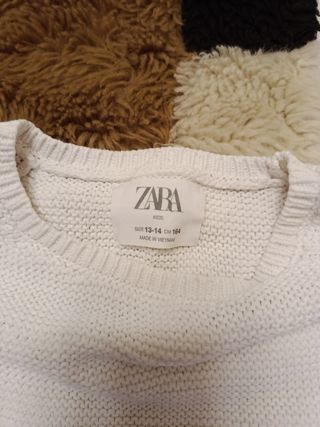 Jersey Zara Blanco. Es talla 13,14, equivale a S