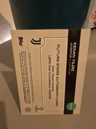 Kenan Yildiz Topps Chrome Autografata Numerata