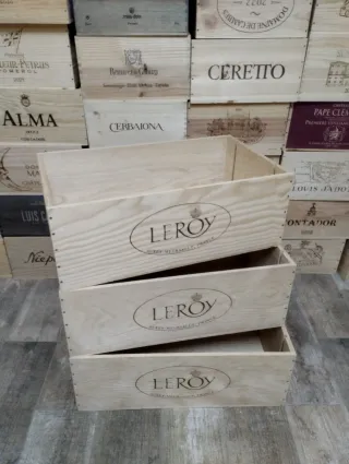 3 Scatole giganti in legno per stoccaggio e decorazione