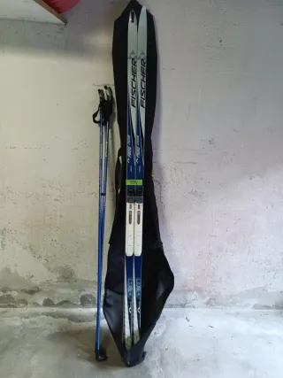 Sci fondo Fischer con bastoncini e sacca