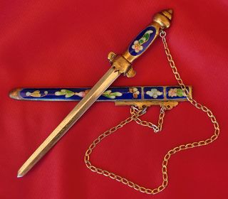 ORIGINAL ABRECARTAS ESMALTE ESCRITORIO CLOISONNÉ