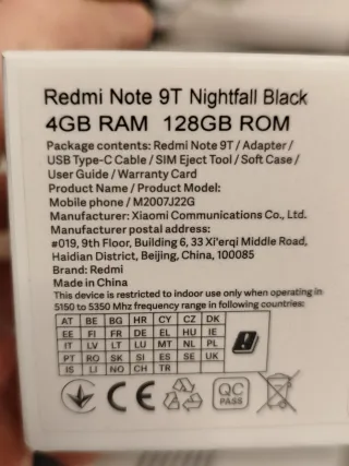 Xiaomi Redmi Note 9T 5G (4GB + 128GB)