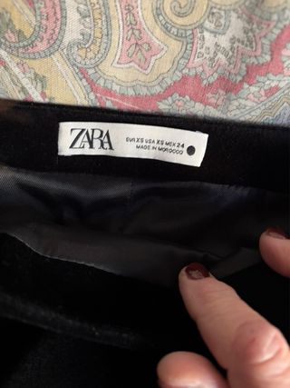 Minigonna Zara velluto nero