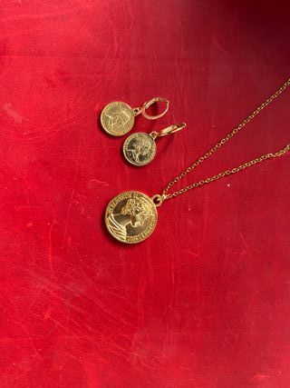 Conjunto Collar y Pendientes Moneda Isabel II