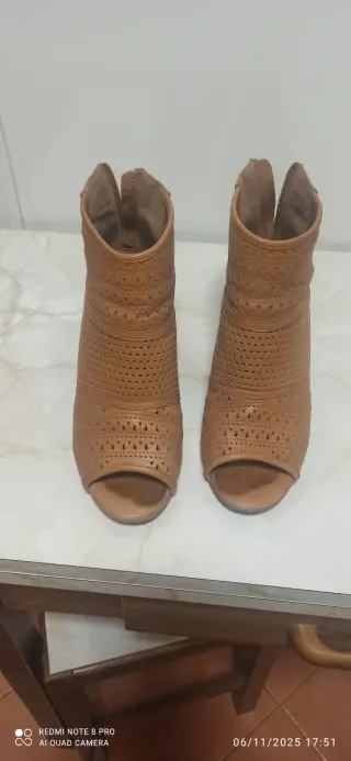 Botines de verano mujer marrones