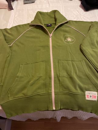 Sudadera Converse Verde Cremallera