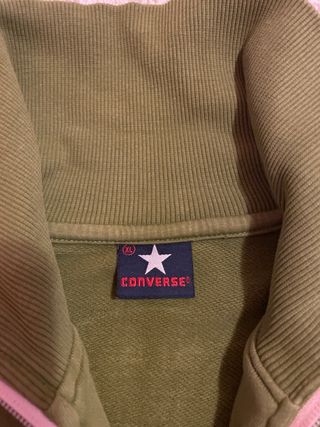 Sudadera Converse Verde Cremallera