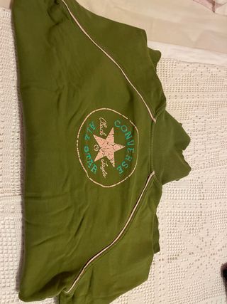 Sudadera Converse Verde Cremallera