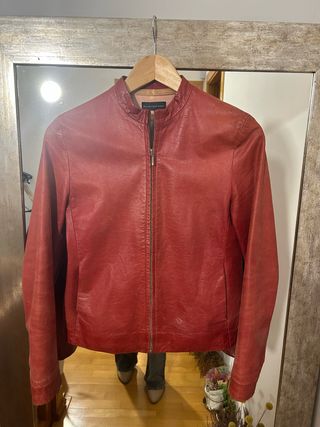 Chaqueta Piel Roja Massimo Dutti