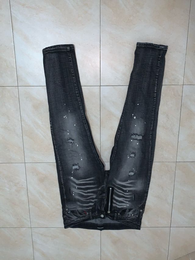 Pantalón DSQUARED2 Negro Desgastado
